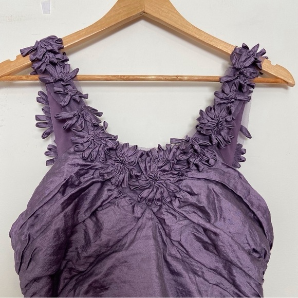 Stunning BCBGMAXAZRIA mini dress purple metallic dress silky bodycon wisteria 6 - Picture 2 of 15